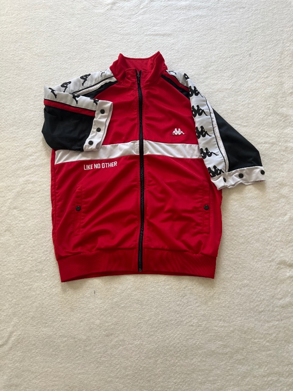 Kappa Womens Red Cropped Streatwear Hoodie One Size
